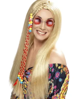 Hippie Paryk kvinde BLOND med perler