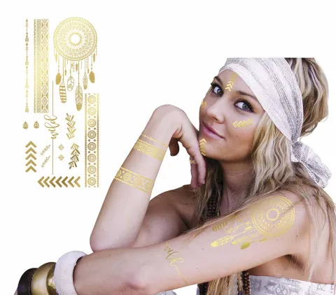 Hippie tatoveringer i guld
