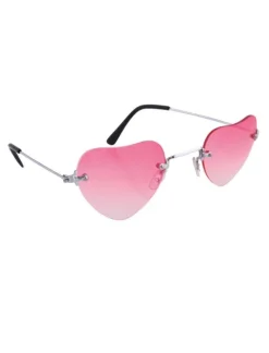Hjertebriller med pink glas