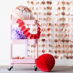 Hjerte dørforhæng rosegold