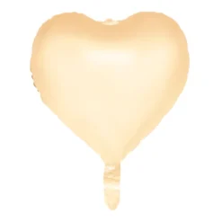 Hjerte folieballon pastel Gul