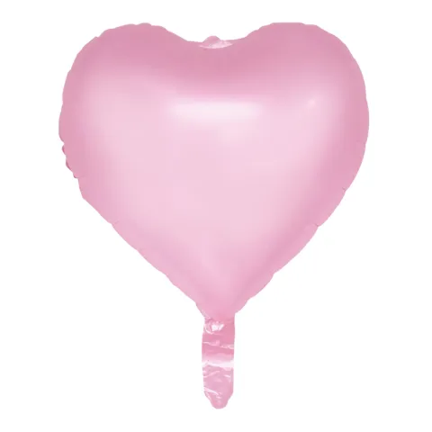 Hjerte folieballon pastel Lyserød