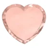 Hjerte paptallerkener i Rosegold
