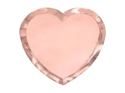 Hjerte paptallerkener i Rosegold