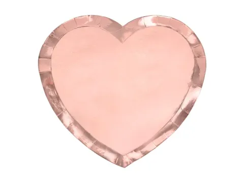 Hjerte paptallerkener i Rosegold