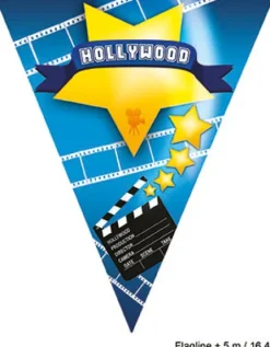 Hollywood flagbanner 5 m, 10 flag