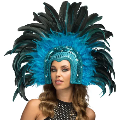 Hovedpynt Samba turquoise