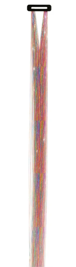 Hårextensions 3 stk. i glitter-Multi