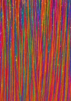 Hårextensions 3 stk. i glitter-Multi