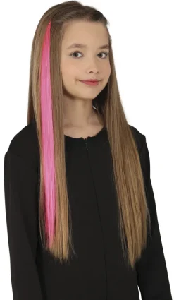 Hårextensions 3 stk. i pink