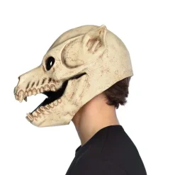 Hundeskelet maske i latex