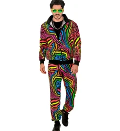 Joggingsæt med neon-striber