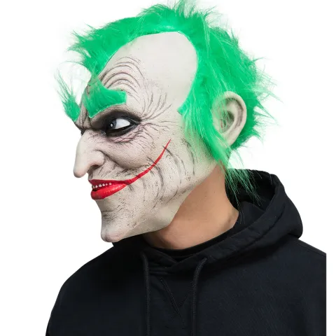 Joker maske med hår Latex
