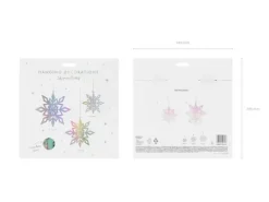 Jule dekoration - Snow Flake 6stk iriserende