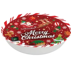 Juleskål i plast - Merry Christmas