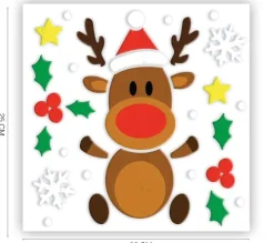 Jule vinduesdekoration - Rensdyr