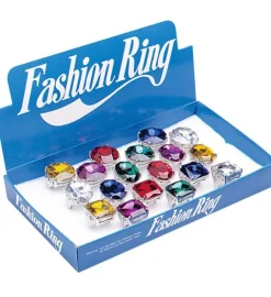 Jumbo ring med stor plaststen