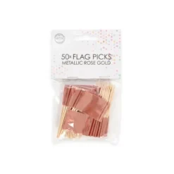 Kageflag i rosegold