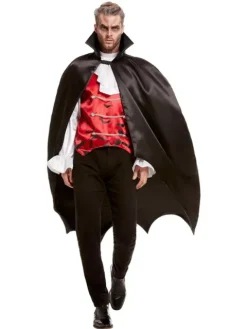 Kappe lang Satin Deluxe Bat Cape