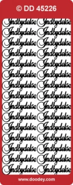 Klæbeark m. Indbydelse