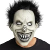 Klovne latex maske - sort/hvid