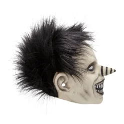 Klovne latex maske - sort/hvid