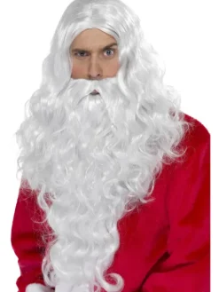 Kæmpe Julemandsparyk og skæg
