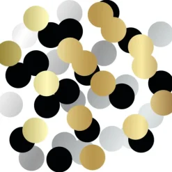 Konfetti Glam - sort/sølv/guld