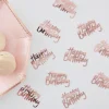 Konfetti Happy Birthday i rosegold