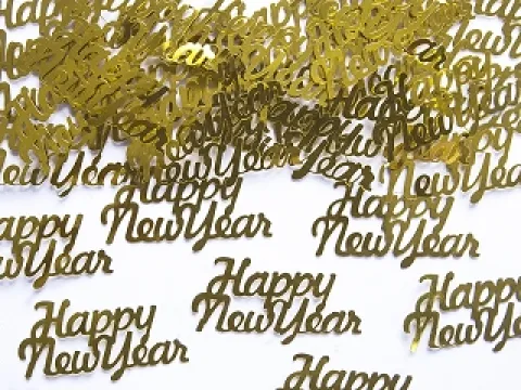 Konfetti Happy NewYear GULD