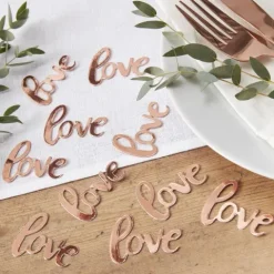 Konfetti Love i rosegold