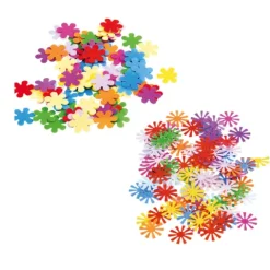 Konfetti med kulørte blomster