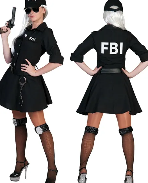 Kostume som FBI agent, kvinde