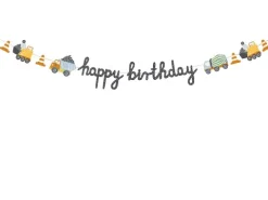 Lastbil kartonbanner - happy birthday