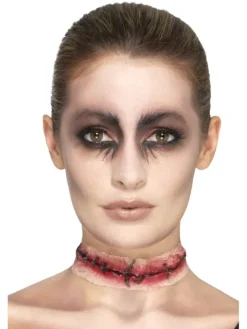 Latex kunstigt sår - Hals sår med syninger