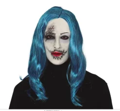 Latex Maske - Blue Hair