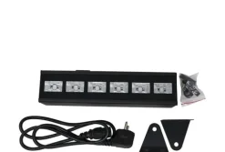 6 led uv lys til halloween - sort - indendørs