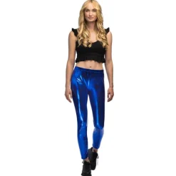 Leggings Metallic Blå