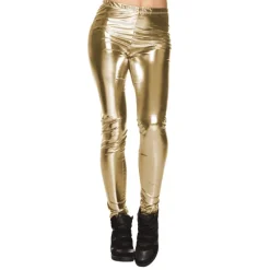 Leggings Metallic Guld