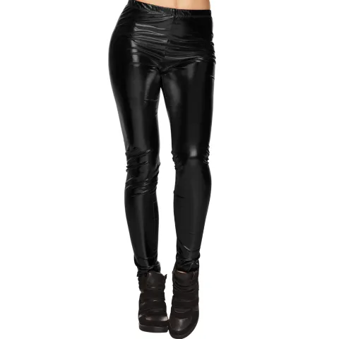 Leggings Metallic Sort