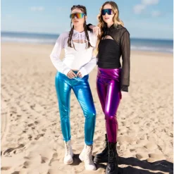 Leggings Metallic turkis