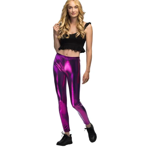 Leggings Metal Lilla