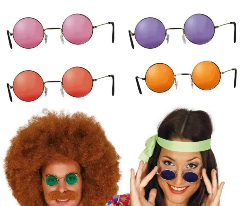 Lennon Brille med Røde glas