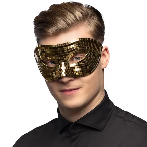 Maske Disco guld