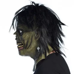 Maske halloween Frankenstein med hår