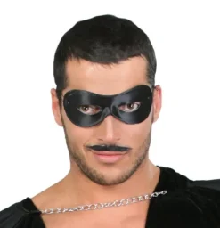 Maske sort med hvid elastik