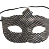 Maske sort med prikker metallic