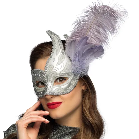 Maske Venice prezioso sølv
