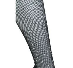Mesh strømpebukser med rhinestones