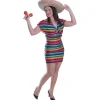 Mexicaner kjole, stribet. one size